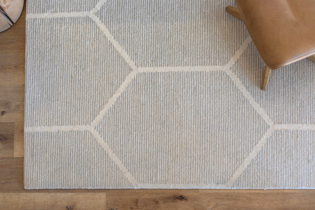 Hive Grey Wool Rug