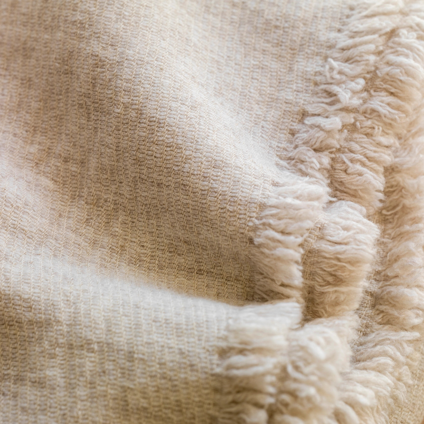 Wool, Cotton & Linen Cozy Throw Blanket